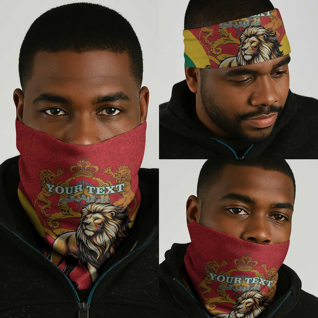 Personalised Morocco Neck Gaiter Barbary Lion - Proclamation Day LT15