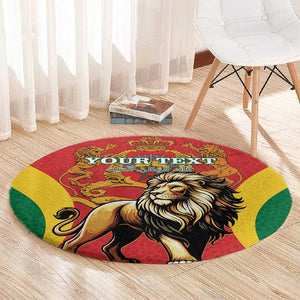 Personalised Morocco Round Carpet Barbary Lion - Proclamation Day