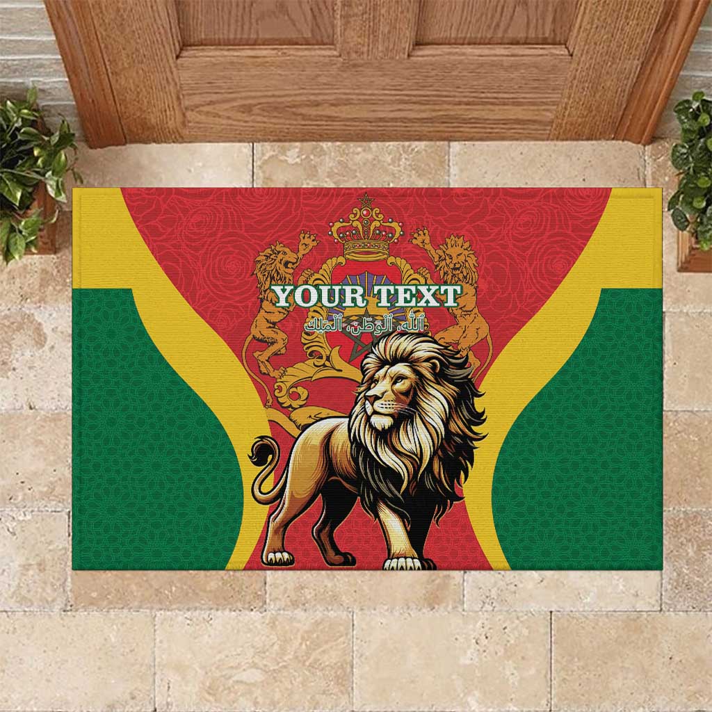 Personalised Morocco Rubber Doormat Barbary Lion - Proclamation Day