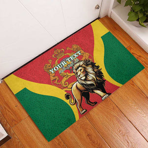 Personalised Morocco Rubber Doormat Barbary Lion - Proclamation Day