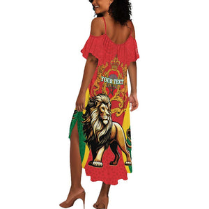 Personalised Morocco Summer Maxi Dress Barbary Lion - Proclamation Day