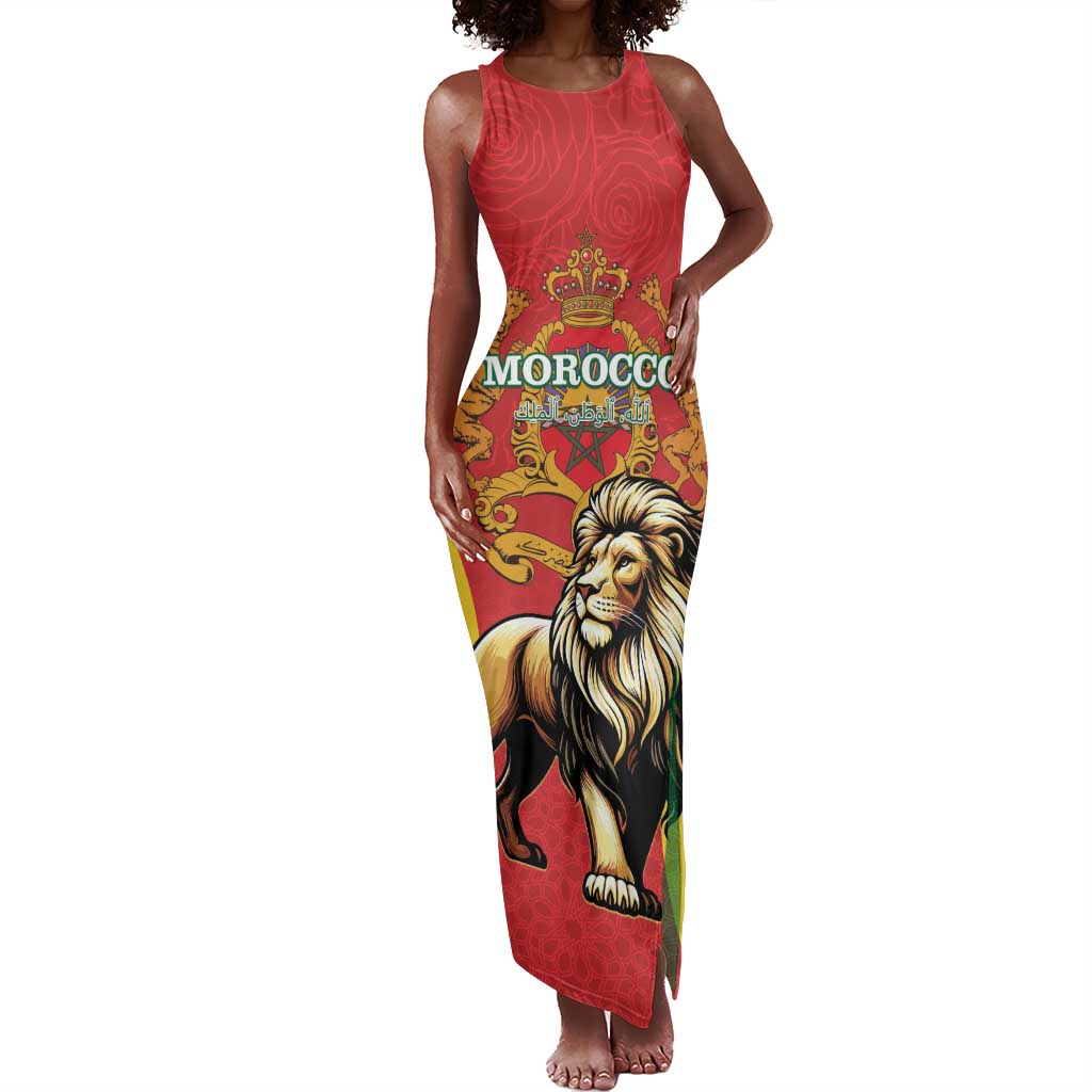 Personalised Morocco Tank Maxi Dress Barbary Lion - Proclamation Day