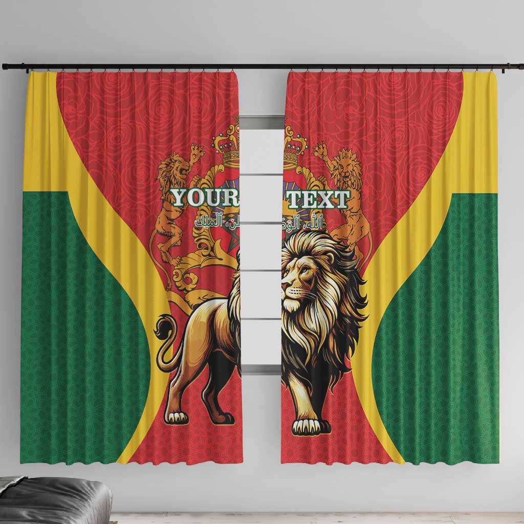 Personalised Morocco Window Curtain Barbary Lion - Proclamation Day