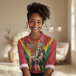 Personalised Morocco Women Casual Shirt Barbary Lion - Proclamation Day