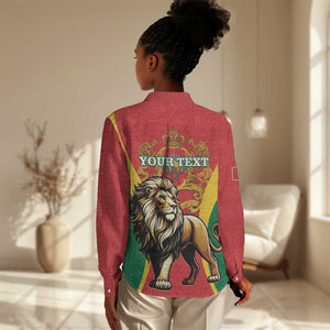 Personalised Morocco Women Casual Shirt Barbary Lion - Proclamation Day