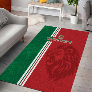 Custom Afro Morocco Football Area Rug With Islamic Pattern