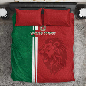 Custom Afro Morocco Football Bedding Set With Islamic Pattern