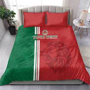 Custom Afro Morocco Football Bedding Set With Islamic Pattern