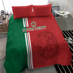 Custom Afro Morocco Football Bedding Set With Islamic Pattern