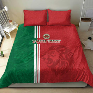 Custom Afro Morocco Football Bedding Set With Islamic Pattern