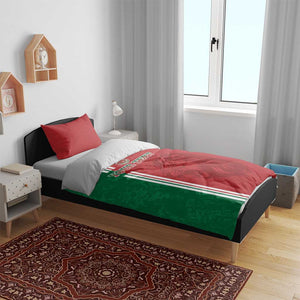 Custom Afro Morocco Football Bedding Set With Islamic Pattern