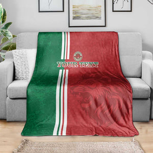 Custom Afro Morocco Football Blanket With Islamic Pattern