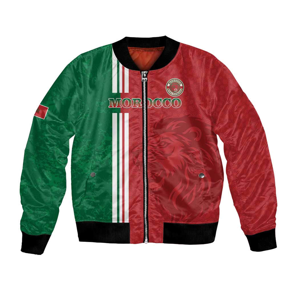 Custom Afro Morocco Football Bomber Jacket With Islamic Pattern