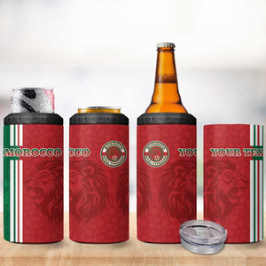 Custom Afro Morocco Football 4 in 1 Can Cooler Tumbler With Islamic Pattern