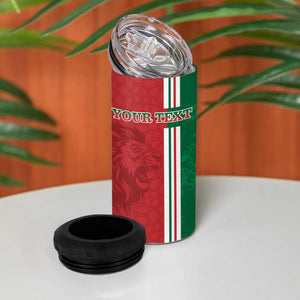 Custom Afro Morocco Football 4 in 1 Can Cooler Tumbler With Islamic Pattern