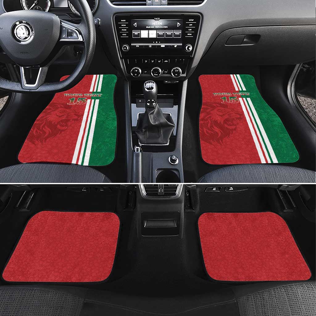 Custom Afro Morocco Football Car Mats With Islamic Pattern