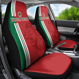 Custom Afro Morocco Football Car Seat Cover With Islamic Pattern