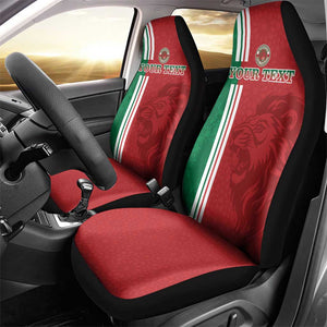 Custom Afro Morocco Football Car Seat Cover With Islamic Pattern