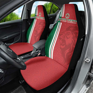 Custom Afro Morocco Football Car Seat Cover With Islamic Pattern