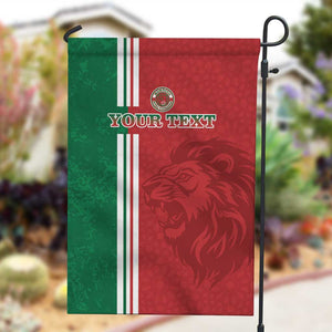 Custom Afro Morocco Football Garden Flag With Islamic Pattern