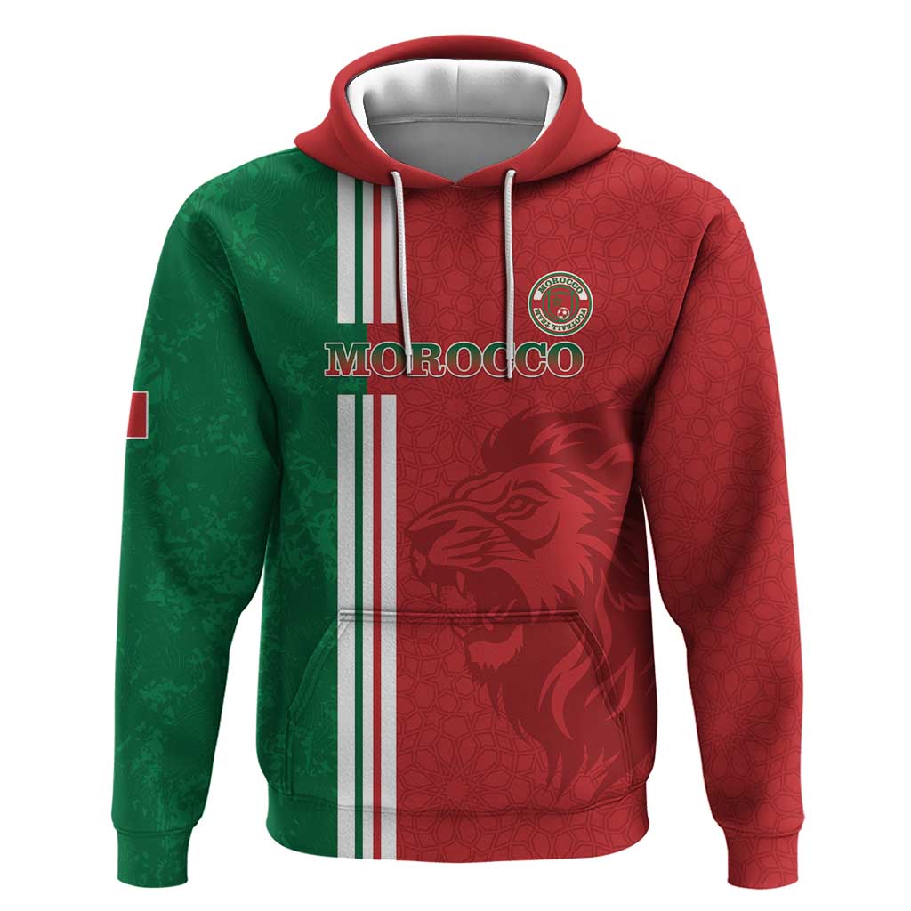 Custom Afro Morocco Football Hoodie With Islamic Pattern