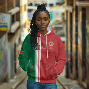 Custom Afro Morocco Football Hoodie With Islamic Pattern