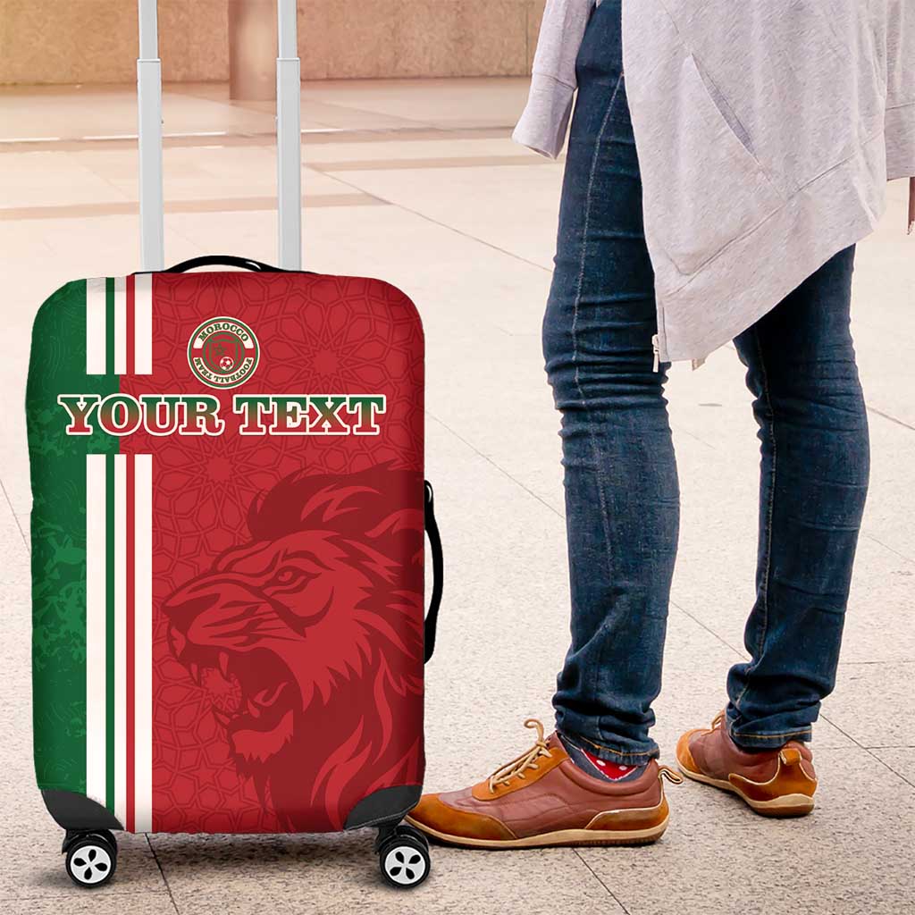 Custom Afro Morocco Football Luggage Cover With Islamic Pattern