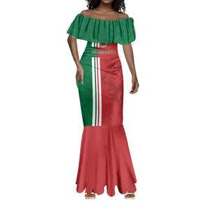 Custom Afro Morocco Football Mermaid Dress With Islamic Pattern