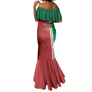 Custom Afro Morocco Football Mermaid Dress With Islamic Pattern