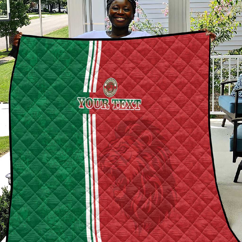 Custom Afro Morocco Football Quilt With Islamic Pattern