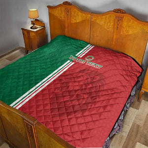 Custom Afro Morocco Football Quilt With Islamic Pattern