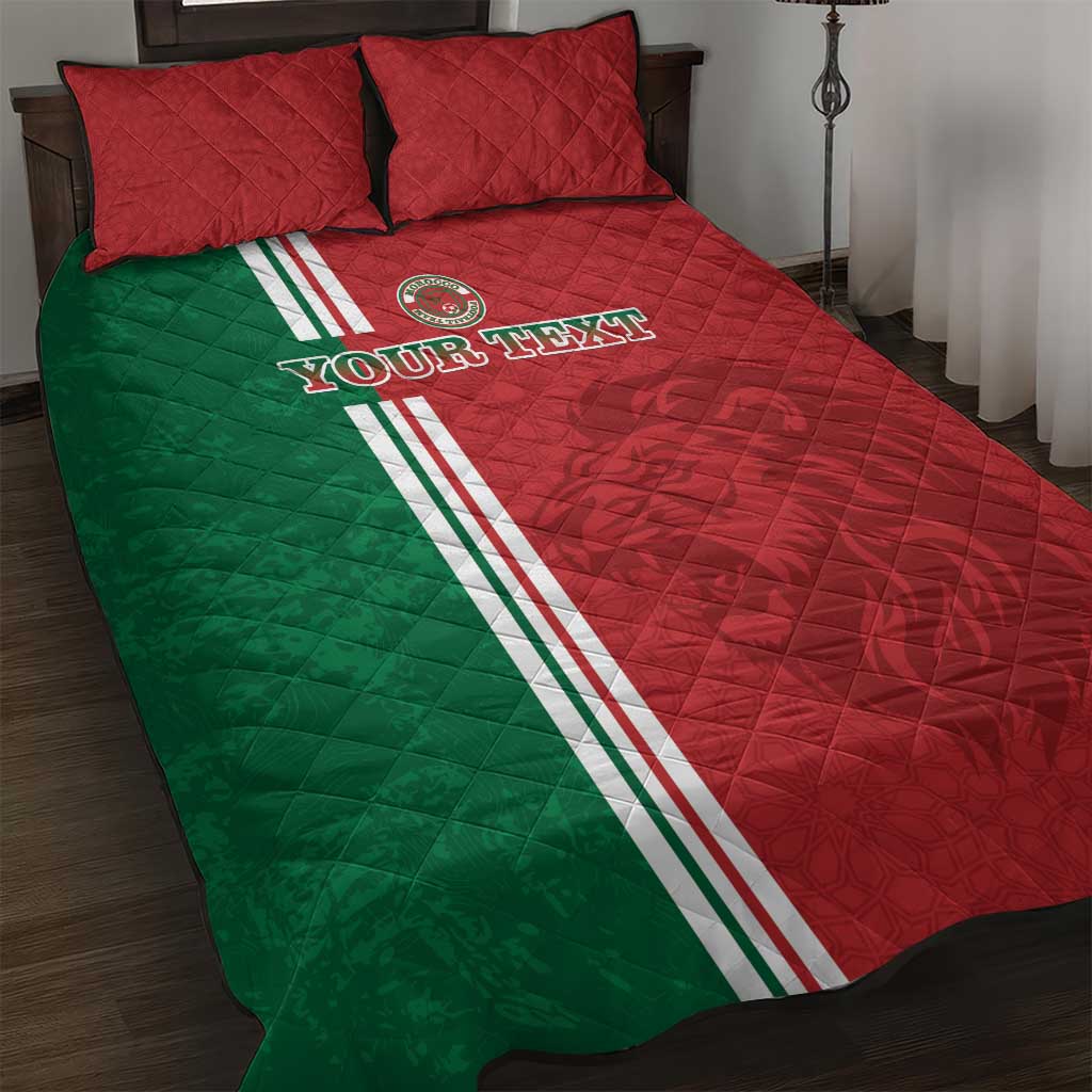 Custom Afro Morocco Football Quilt Bed Set With Islamic Pattern