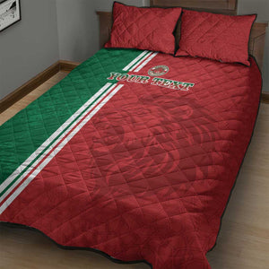 Custom Afro Morocco Football Quilt Bed Set With Islamic Pattern