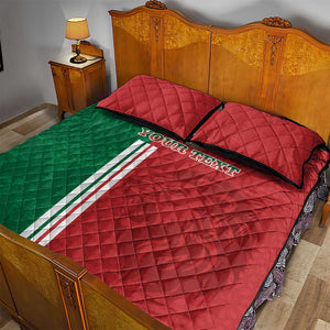 Custom Afro Morocco Football Quilt Bed Set With Islamic Pattern