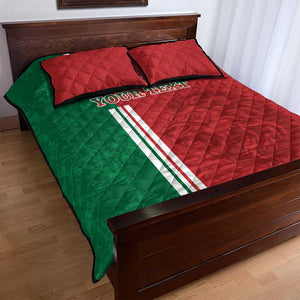 Custom Afro Morocco Football Quilt Bed Set With Islamic Pattern