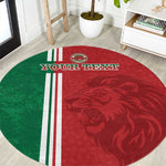 Custom Afro Morocco Football Round Carpet With Islamic Pattern