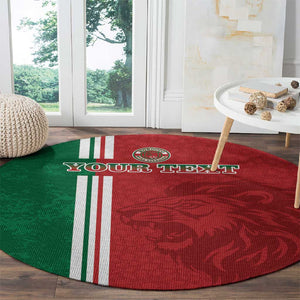 Custom Afro Morocco Football Round Carpet With Islamic Pattern