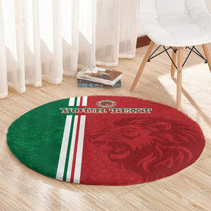 Custom Afro Morocco Football Round Carpet With Islamic Pattern