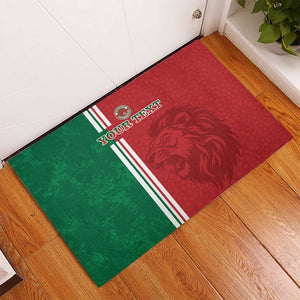 Custom Afro Morocco Football Rubber Doormat With Islamic Pattern