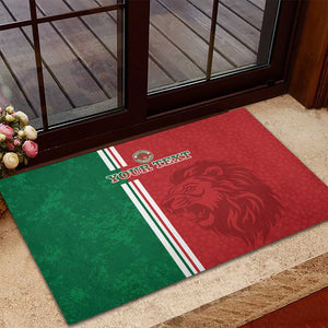 Custom Afro Morocco Football Rubber Doormat With Islamic Pattern