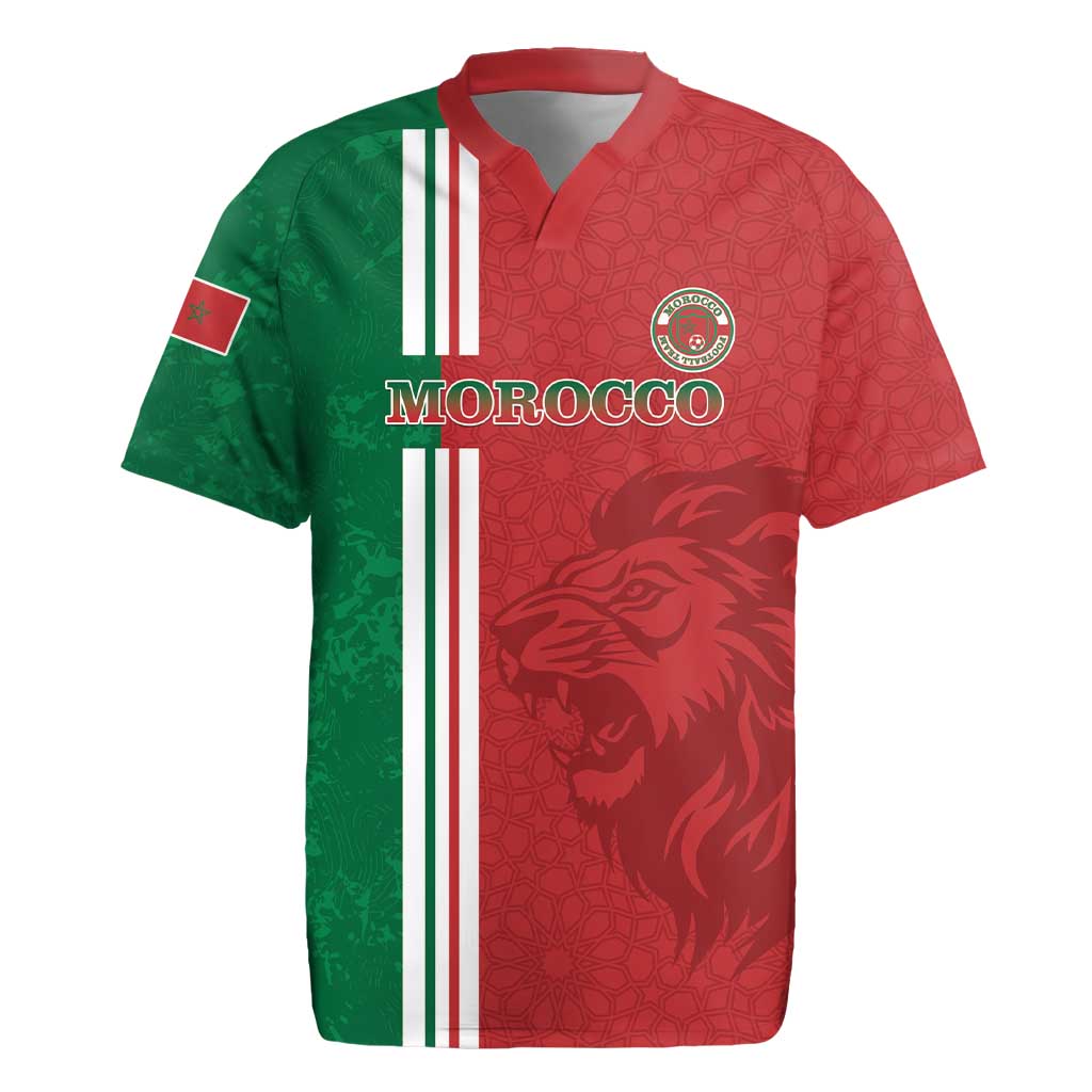 Custom Afro Morocco Football Rugby Jersey With Islamic Pattern