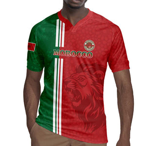 Custom Afro Morocco Football Rugby Jersey With Islamic Pattern