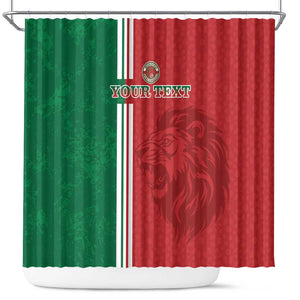 Custom Afro Morocco Football Shower Curtain With Islamic Pattern