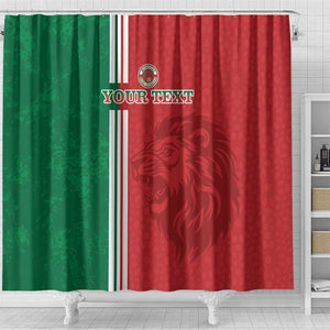 Custom Afro Morocco Football Shower Curtain With Islamic Pattern