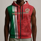 Custom Afro Morocco Football Sleeveless Zip Hoodie With Islamic Pattern - African Pride