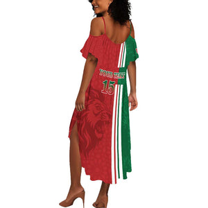 Custom Afro Morocco Football Summer Maxi Dress With Islamic Pattern