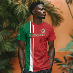 Custom Afro Morocco Football T shirt With Islamic Pattern