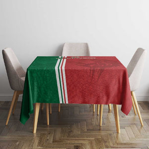 Custom Afro Morocco Football Tablecloth With Islamic Pattern