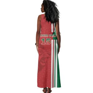 Custom Afro Morocco Football Tank Maxi Dress With Islamic Pattern