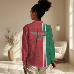 Custom Afro Morocco Football Women Casual Shirt With Islamic Pattern